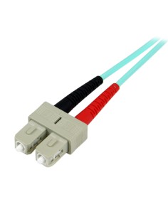 Cable de 2m de Fibra Óptica Multimodo OM3 LC a SC UPC - Full Duplex 50/125µm - para Redes de 100G - LOMMF/VCSEL - Pérdida Baja  2